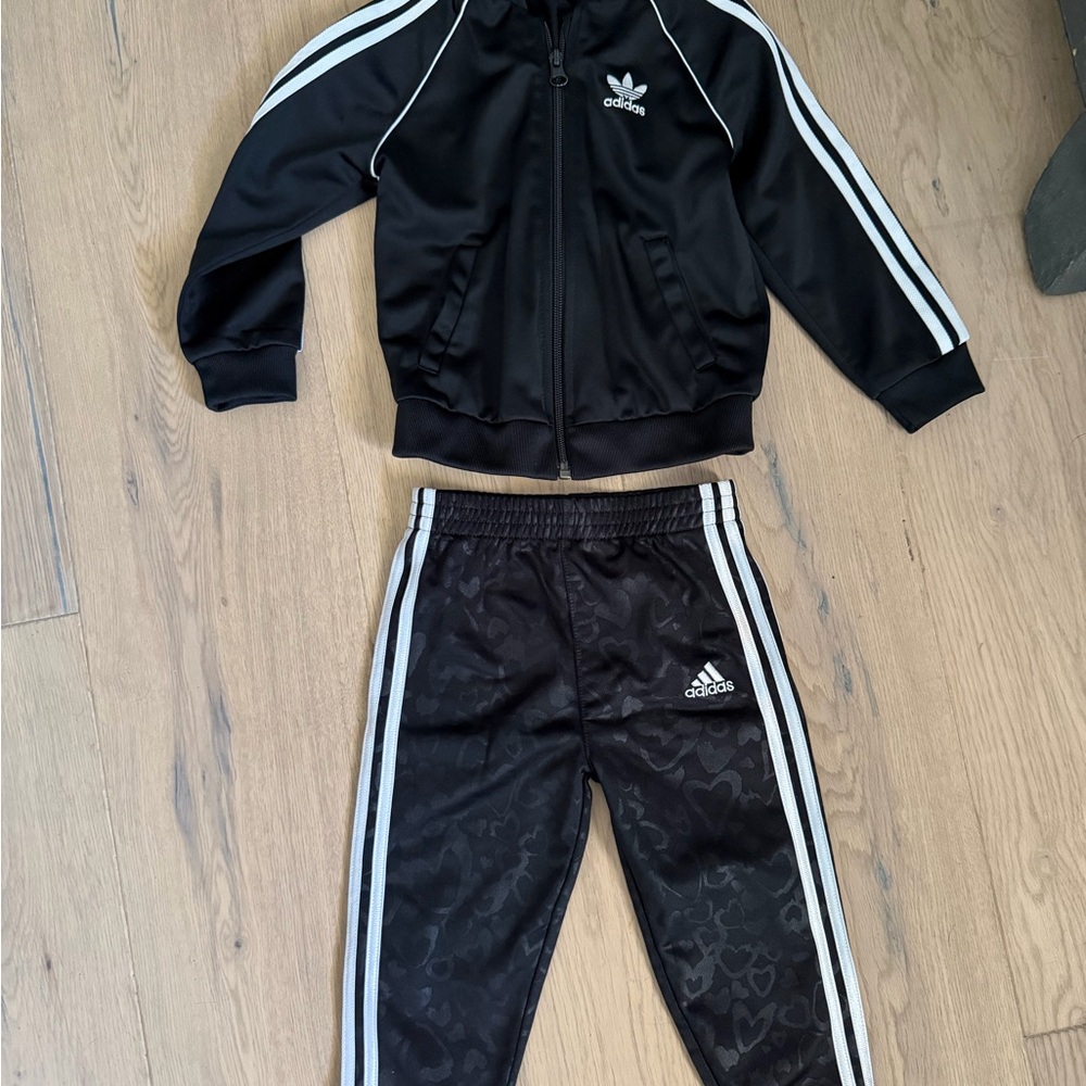 Adidas Black and White Athletic Set